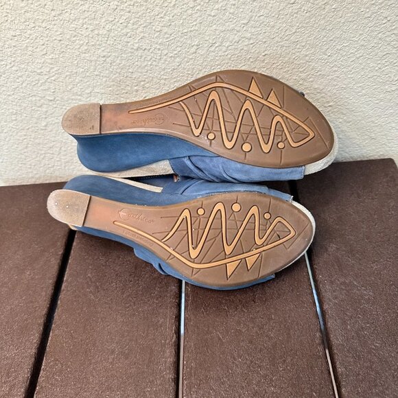 EARTHIES Bonaire Too Blue Wedges Shooties - size 8 - Picture 10 of 12